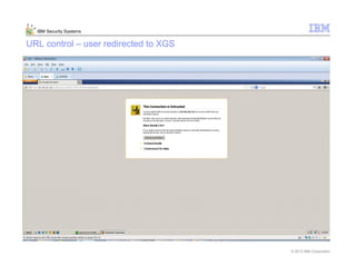 © 2013 IBM Corporation
IBM Security Systems
URL control – user redirected to XGS
 