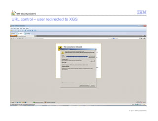 © 2013 IBM Corporation
IBM Security Systems
URL control – user redirected to XGS
 