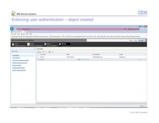© 2013 IBM Corporation
IBM Security Systems
Enforcing user authentication – object created
 