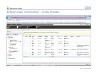 © 2013 IBM Corporation
IBM Security Systems
Enforcing user authentication – deploy changes
 