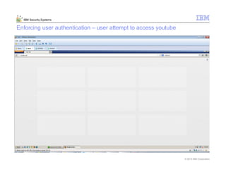 © 2013 IBM Corporation
IBM Security Systems
Enforcing user authentication – user attempt to access youtube
 