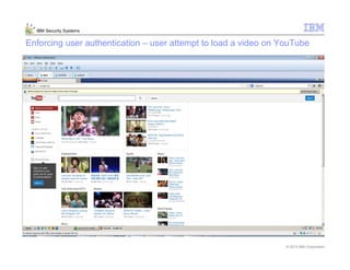 © 2013 IBM Corporation
IBM Security Systems
Enforcing user authentication – user attempt to load a video on YouTube
 