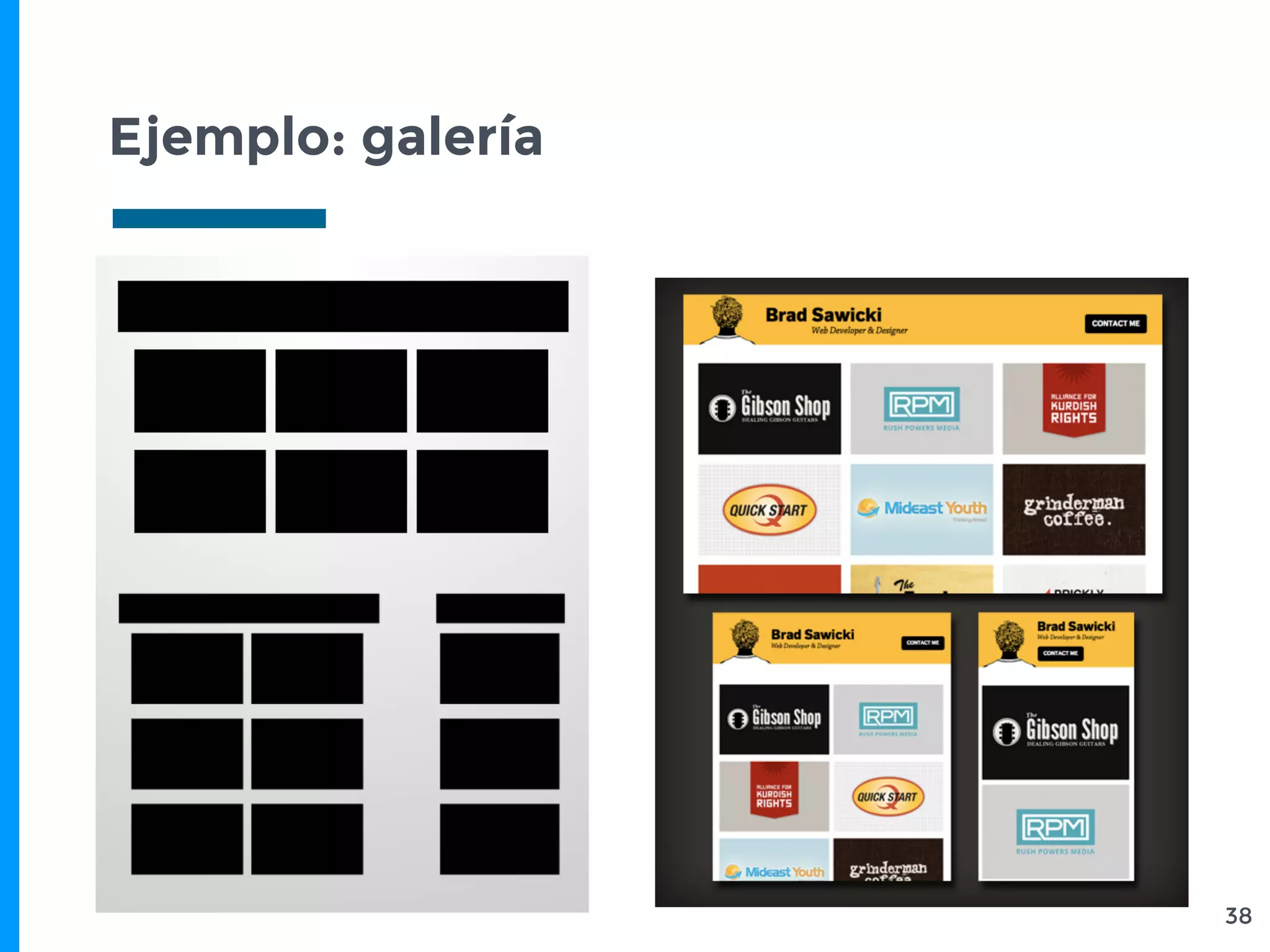 Ejemplo: galería
38
 