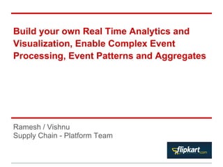 Build your own Real Time Analytics and
Visualization, Enable Complex Event
Processing, Event Patterns and Aggregates




Ramesh / Vishnu
Supply Chain - Platform Team
 