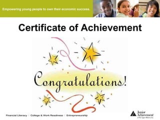 Certificate of Achievement
 