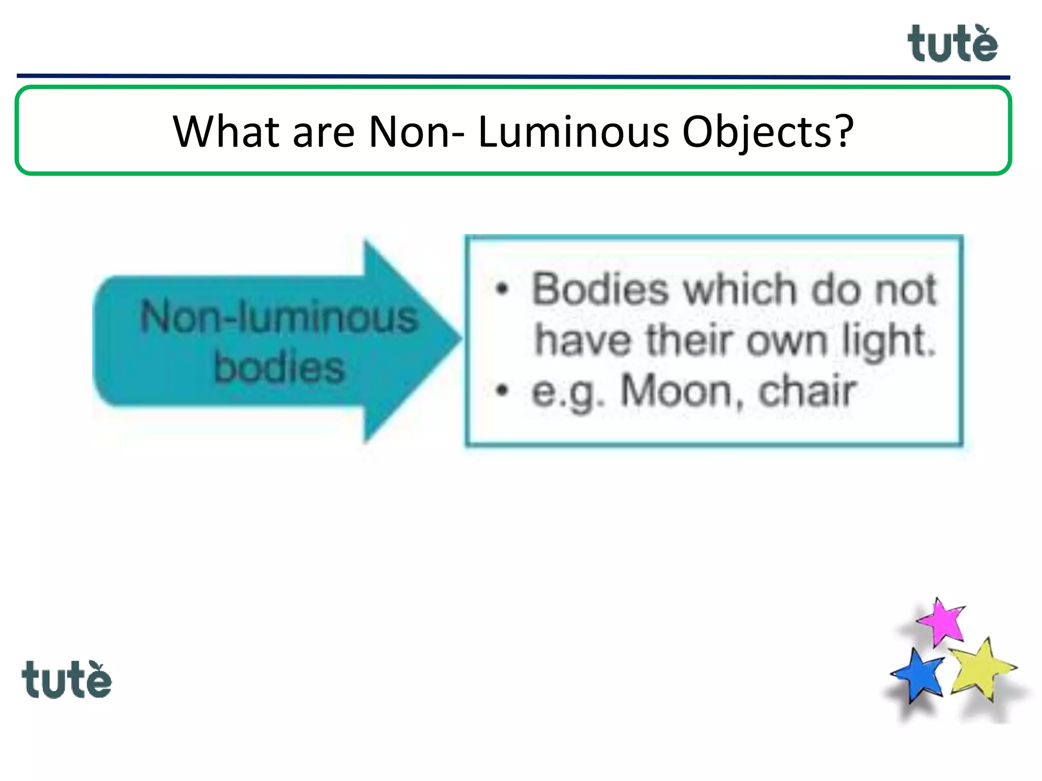 What are Non- Luminous Objects?
 