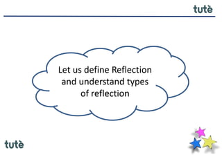Let us define Reflection
and understand types
of reflection
 