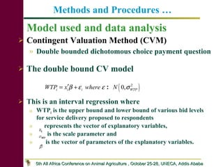 Dairy Producers’ Willingness to pay for advisory service in Debrezeit milkshed: Implications for Pluralistic Dairy Service Delivery Systems in Ethiopia