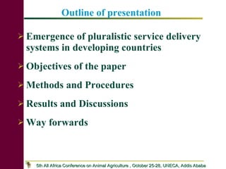 Dairy Producers’ Willingness to pay for advisory service in Debrezeit milkshed: Implications for Pluralistic Dairy Service Delivery Systems in Ethiopia