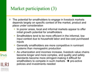  Livestock markets and smallholders in sub-Saharan Africa: A review