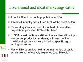  Livestock markets and smallholders in sub-Saharan Africa: A review