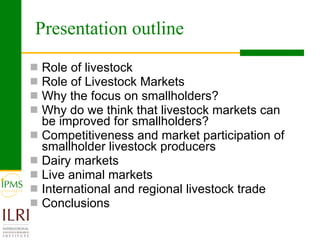  Livestock markets and smallholders in sub-Saharan Africa: A review