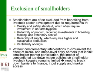  Livestock markets and smallholders in sub-Saharan Africa: A review