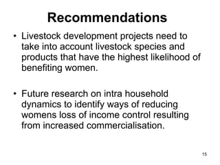 Women’s participation in livestock markets in Kenya