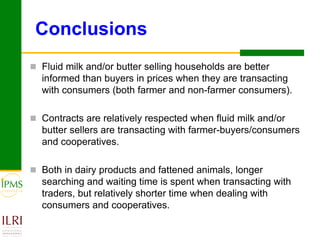 Analyses of household specific transaction cost factors in livestock and livestock outputs markets in Ethiopia