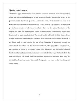 Howarth Retraction 5th book suction & retractors in omfs | PDF