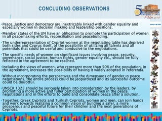 THE ROLE OF WOMEN AND THE VALUE OF GENDER EQUALITY IN ACHIEVING PEACE ...
