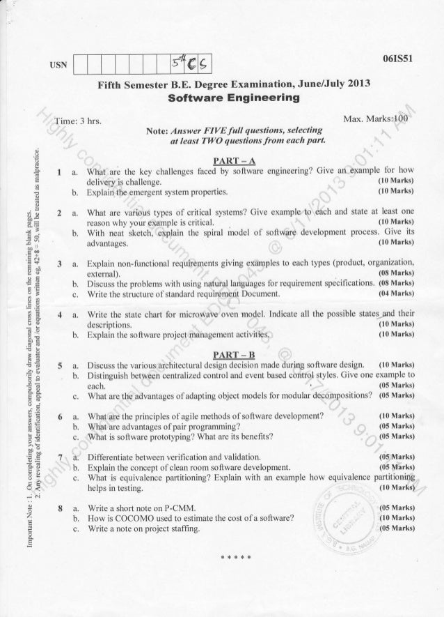 5th Semester CS / IS (2013-June) Question Papers