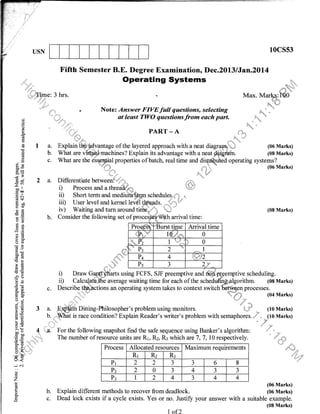 5th cs & is question papers december 2013