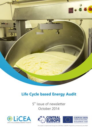 Life Cycle based Energy Audit 
5th issue of newsletter 
October 2014 
The project is implemented through the CENTRAL EUROPE Programme co-financed by the ERDF 
 