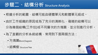 步驟二、結構分析 Structure Analysis
 