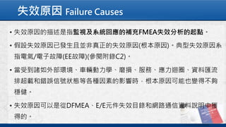 失效原因 Failure Causes
 