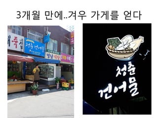 3개월 만에..겨우 가게를 다
 