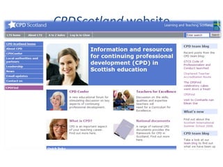 CPDScotland  website 