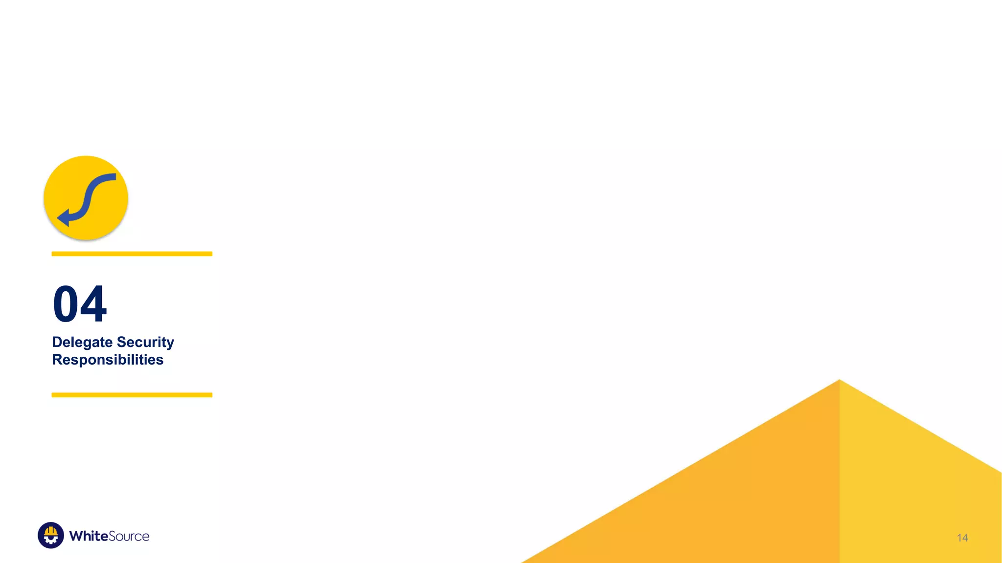 14
04
Delegate Security
Responsibilities
 