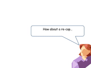 How about a re-cap…

 