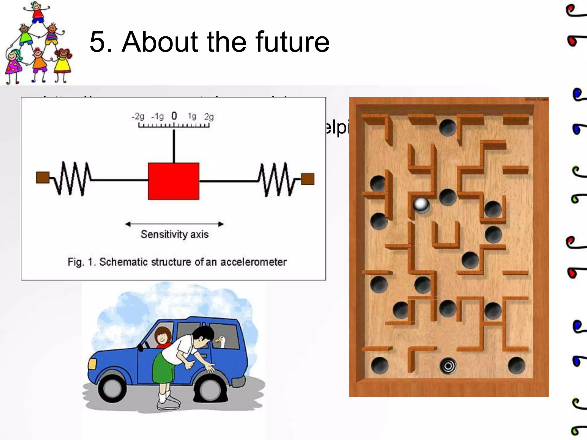 5. About the future
• http://news.carrentals.co.uk/wp-
  content/uploads/2011/11/Man-Helping-Woman-with-Flat-
  Tyre.gif
 