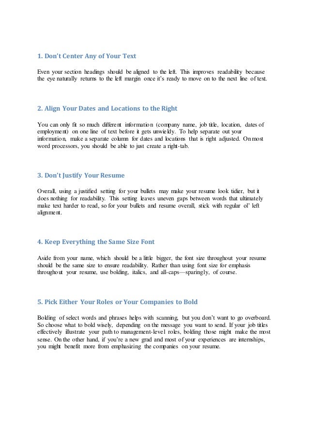 5 things people reading your resume wish you reading your resumes