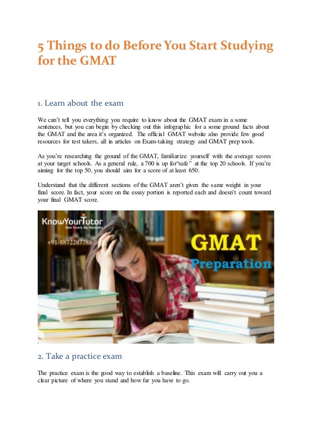 5 Things to do Before You Start Studying for the Gmat