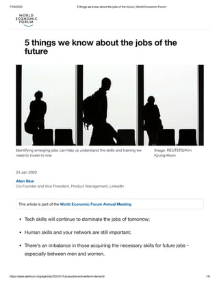 5 things we know about jobs of the future wef