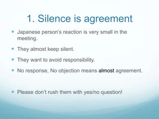 5 things you may think curious in business meeting with japanese | PPTX
