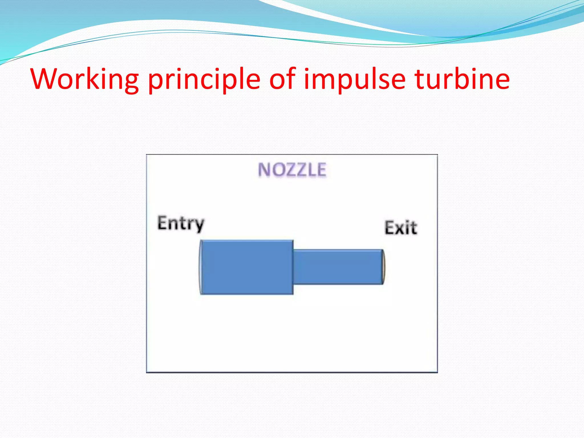 Working principle of impulse turbine
 