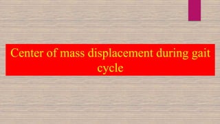 Center of mass displacement during gait
cycle
 