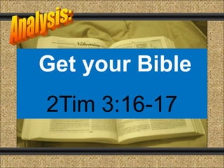 Comunicación y Gerencia

Get your Bible
2Tim 3:16-17

 