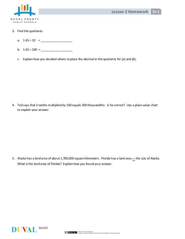 lesson 10 homework answer key 5th grade