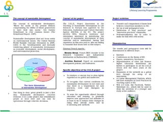 I.S.L.E. Brochure
• Developed by AgroSup Dijon team / revised

• Useful for dissemination purposes

• Printed a limited number of copies

• Digital file available in Workspace (WP8 folder)
 
