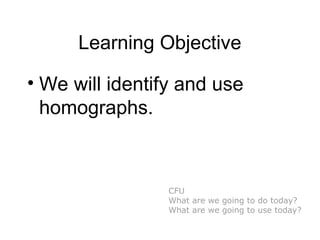 a power point presentation about homographs | PPT