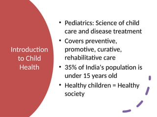 Introduction to Child Health Nursing – Unit I | Child Health Nursing I ...