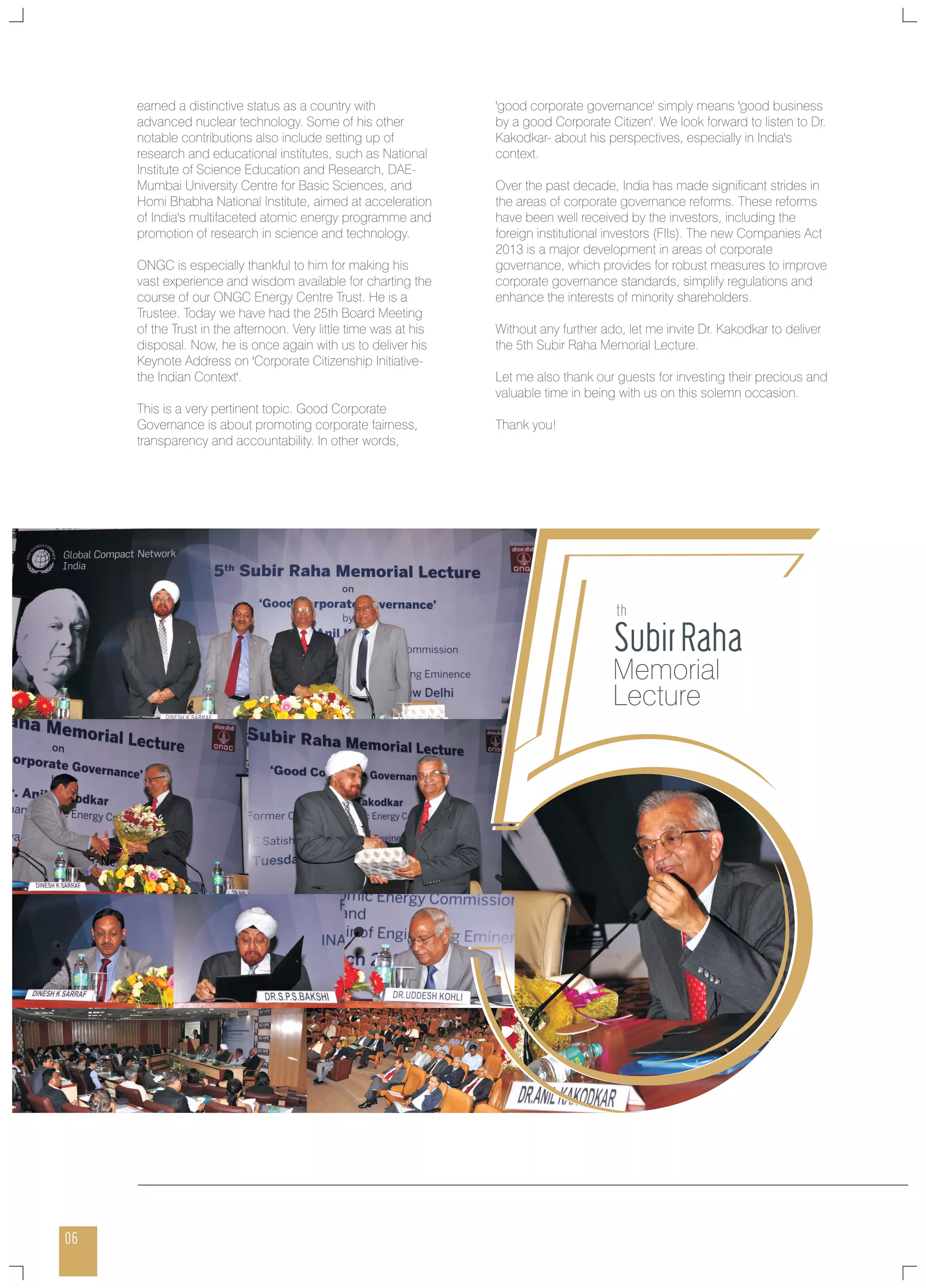 5th Subir Raha Memorial Lecture