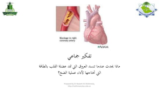 ‫تفكريلمجرضاعي‬
‫ةرضاذالحيدثلعندةرضالتن دلالع وقلاليتلمتدلعضل لالقلبلبرضالطرضاق ل‬
‫اليتلحتترضاجهرضالألداءلعملي لالضخ؟‬
‫,‪Prepared by Dr Nazeeh Sh Alothmany‬‬
‫‪http://nothmany.kau.edu.sa‬‬

 