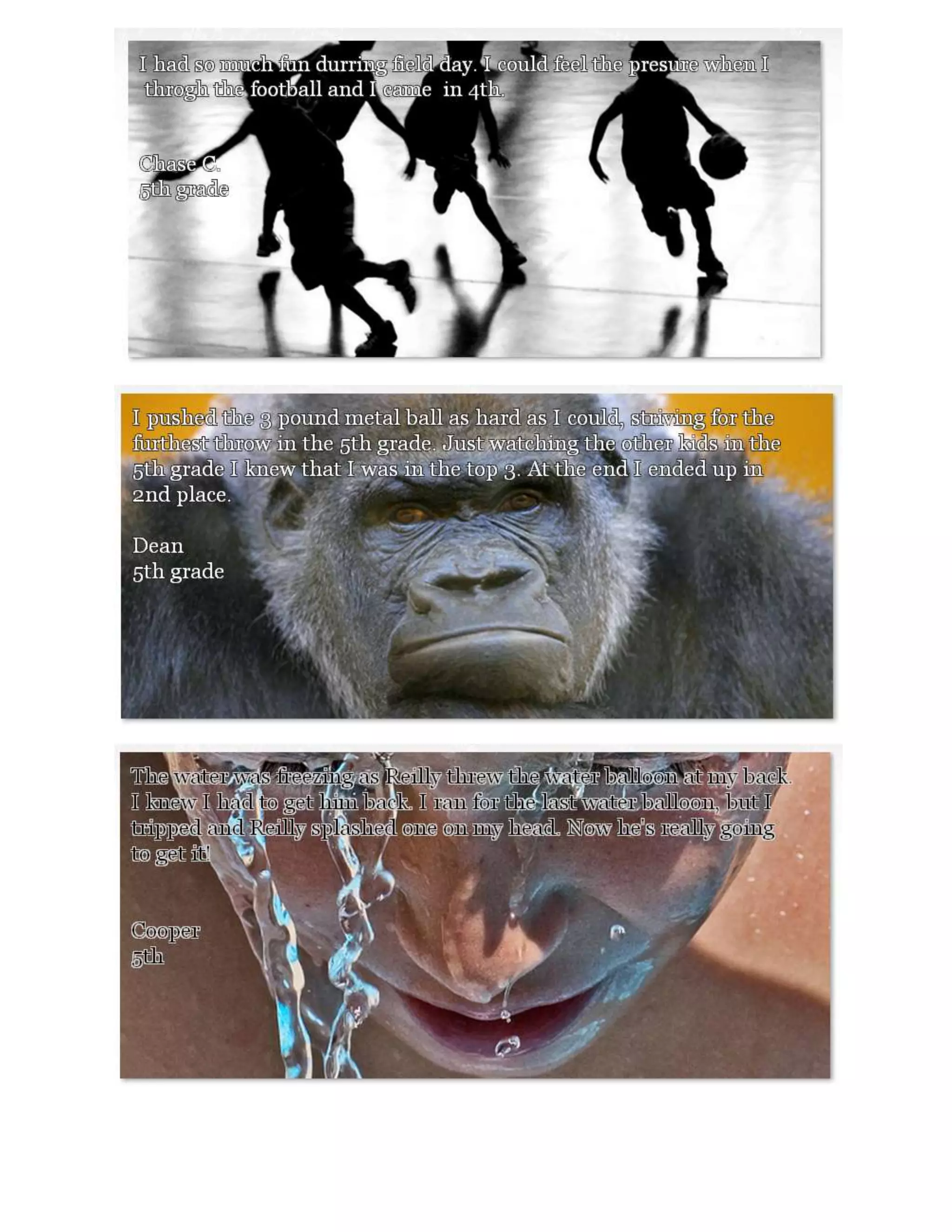 Quick Write about Field Day: 5.2 