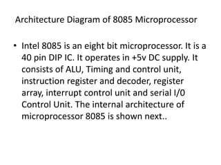 5th unit Microprocessor 8085 | PPT