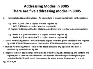 5th unit Microprocessor 8085 | PPT