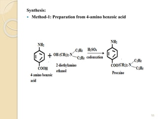Synthesis:
 Method-1: Preparation from 4-amino benzoic acid
53
 