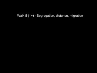 5th  Walk - Migration and segregation Walk 5 (1+) - Segregation, distance, migration 