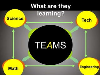 Math Engineering
TechScience
TEAMS
What are they
learning?
 